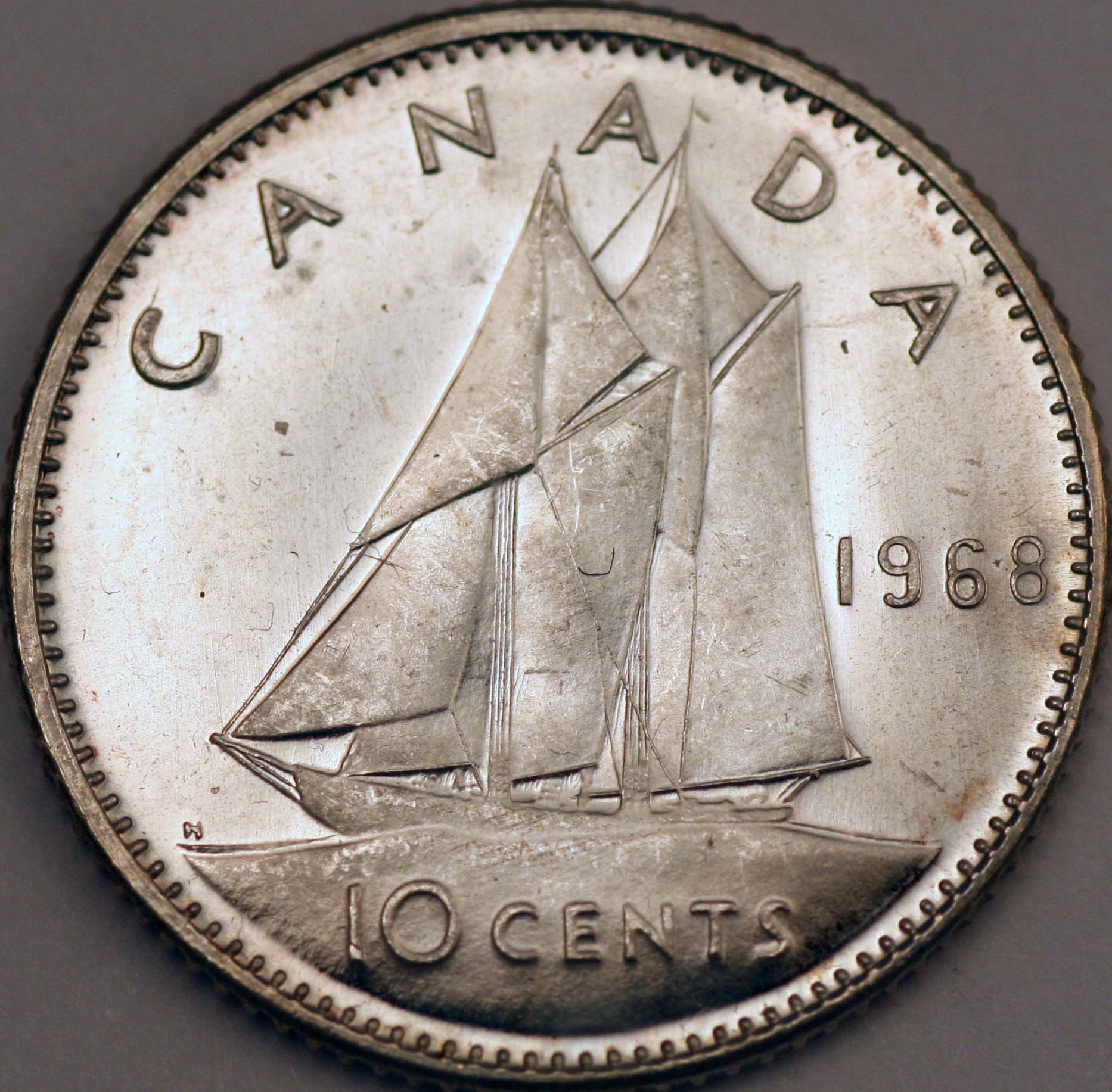 1968 10 Cents Silver USA Struck 6532 Reverse